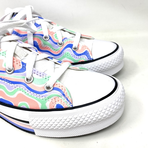 Converse CTAS Lift Platform Low Top Multi Women Kids Canvas Size Sneaker A01018F - Picture 6 of 9